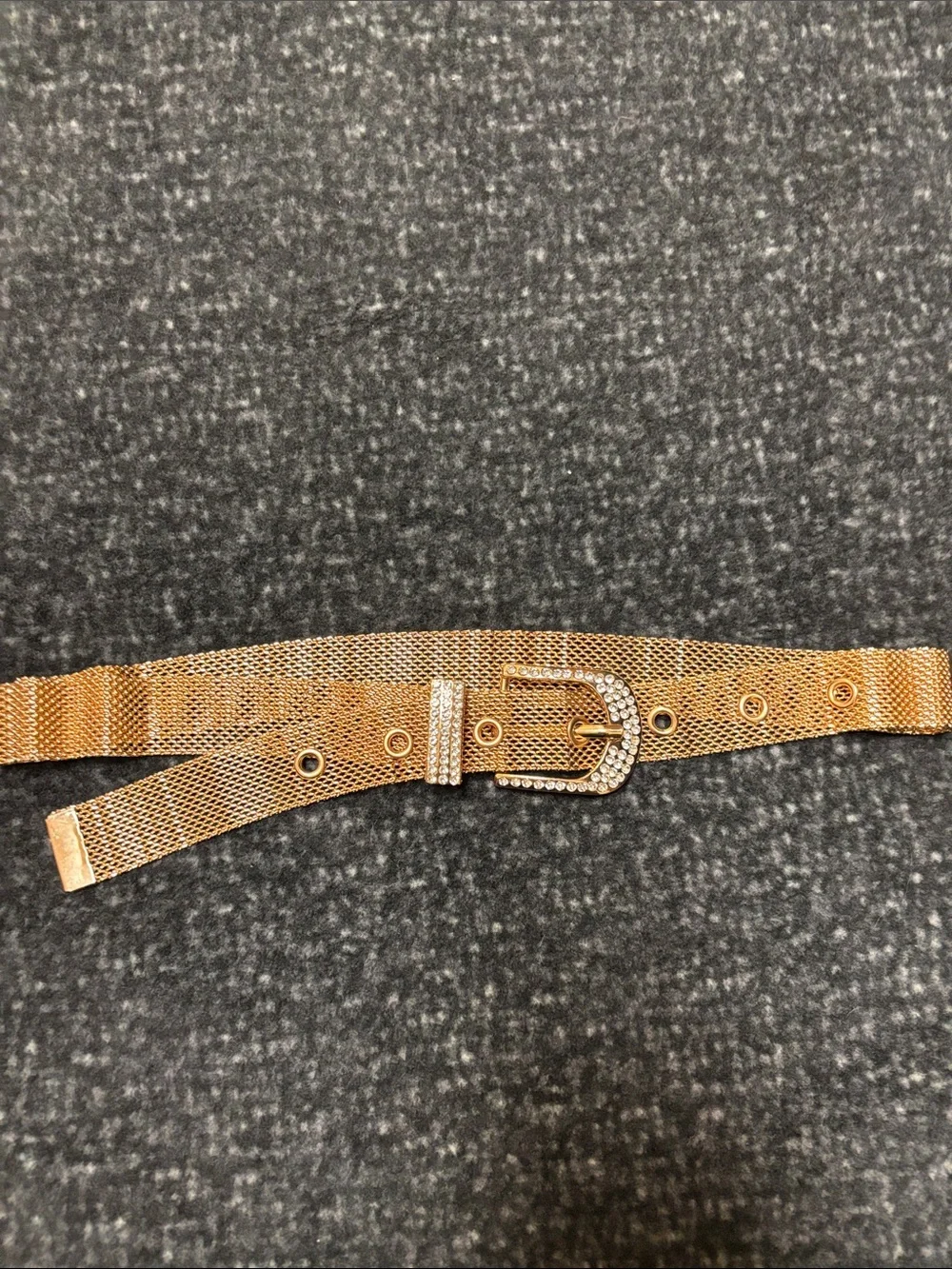 Gold Tone Rhinestone Buckle Belt Adjustable NWOT